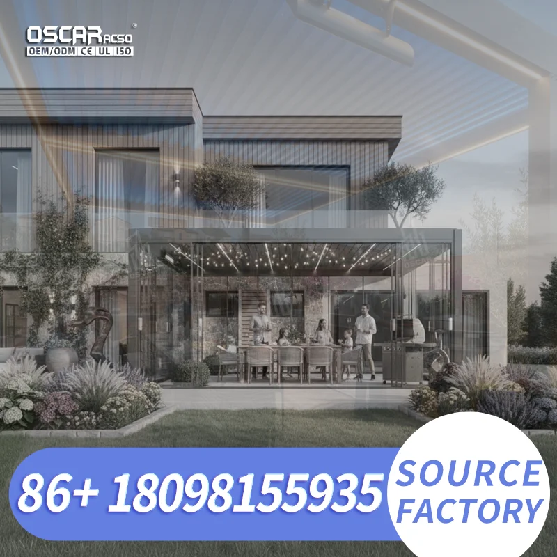 3x4m S1 Motorized Aluminum Louvered Pergola with LED Lights for European Garden US Patio Outdoor Living Space Affordable Innovat