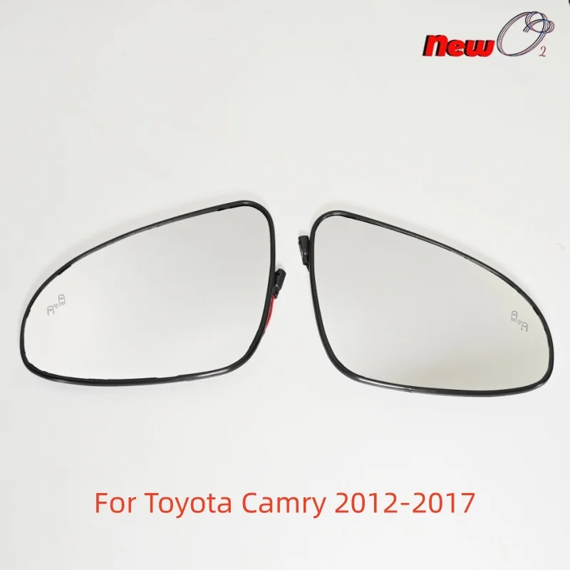 

For Toyota Camry 2012~ 2017 Wide Angle Mirror Rearview Mirror white Lens Heated Waterproof Blind Spot Large Vision