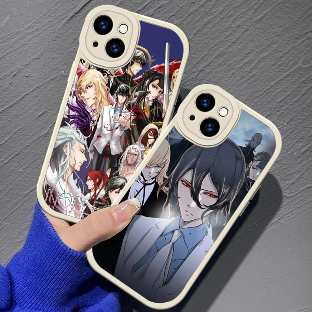 52LM noblesse anime Soft Silicone Case for iPhone 15 Plus 14 13 12 11 X XS XR Pro Max Mini 8 7 Plus