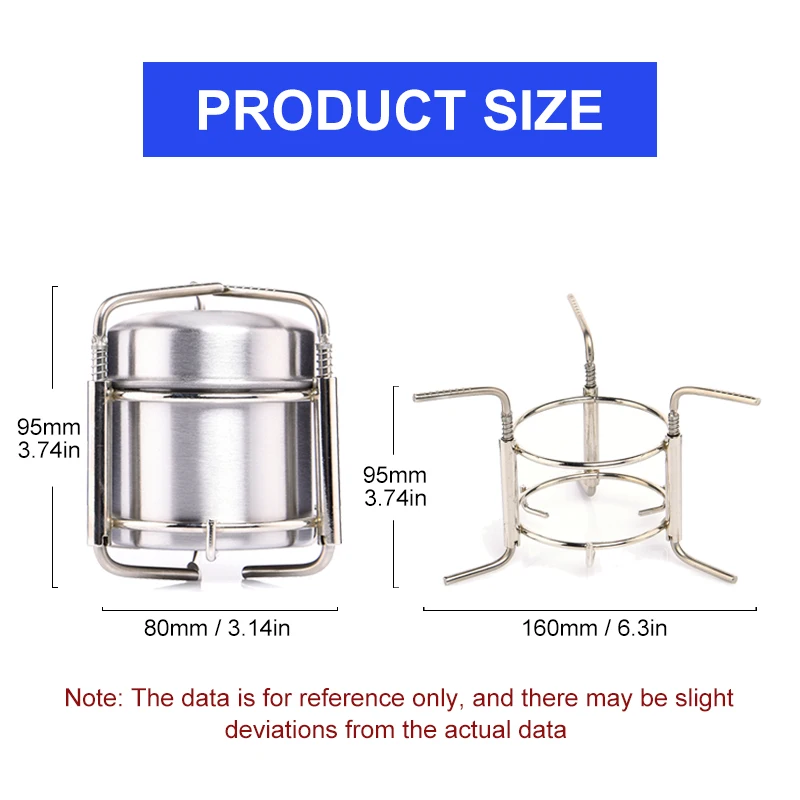 Widesea Alcohol Stove Camping  Outdoor Picnic Mini Burner stand Tourism Heater Supplies Kitchenware Furnace Portable Cookware