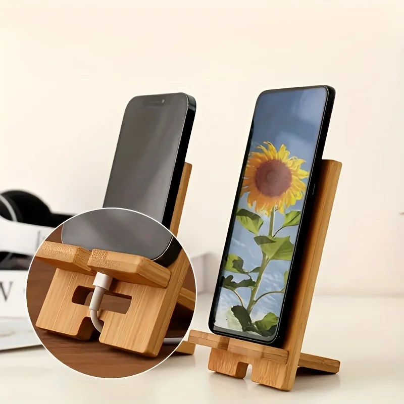 

Natural Durable Phone Stand Space-Saving Detachable Minimalist Phone Stand Smooth Polished Eco-Friendly Hands-Free Phone Stand