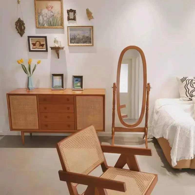 Standing Bed Room Mirrors Full Body Floor Nordic Design Long Mirrors Full Body Long Princess Espejos Decorativos Room Decoration