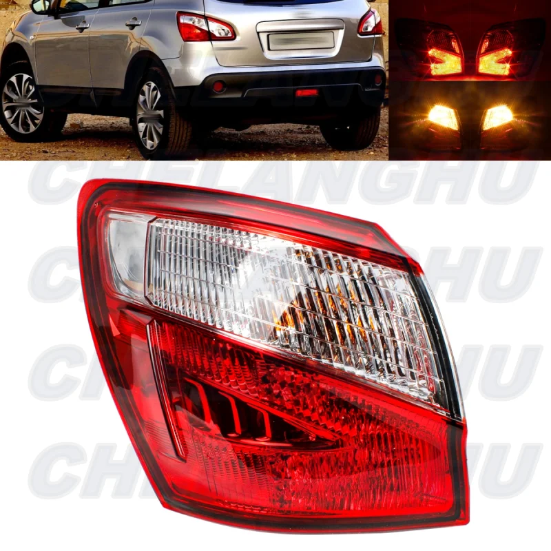 

For Nissan Qashqai 2010 2011 2012 2013 2014 Left Outer Side Tail Light Rear Lamp With Bulbs Car accessories