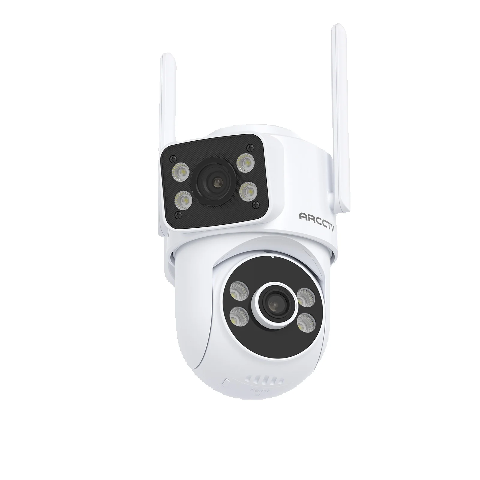 ARCCTV Dual-Objektiv 4K 8MP WLAN-Überwachungskamera HD Zwei-Wege-Sprechfunktion Automatische Verfolgung Außen-Sicherheitskamera Farbnachtsicht