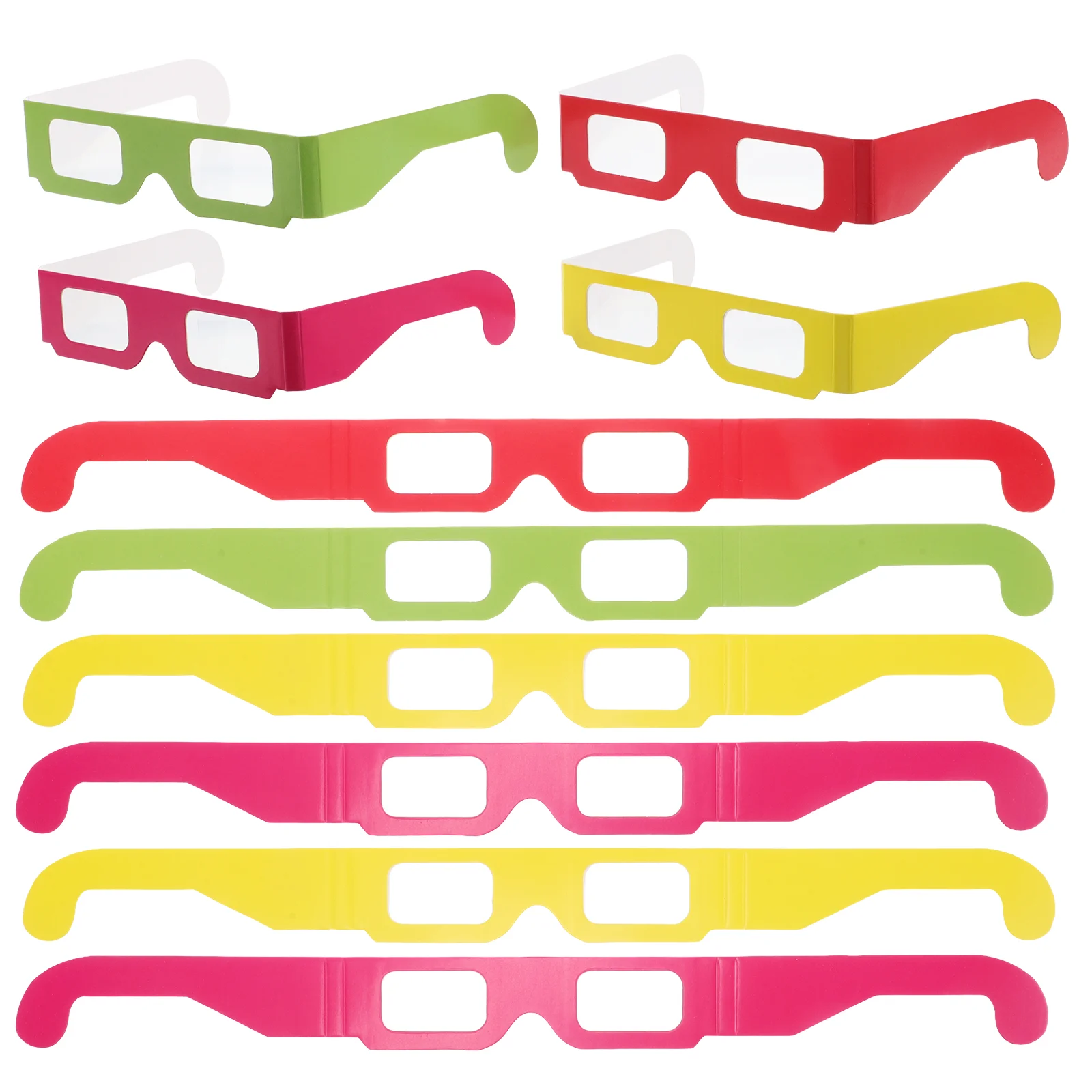 20 Pcs Diffraction Glasses Rave Prism Grating Glasses 3D Rainbow For Party Displays Holiday Lights Club Concert Lights