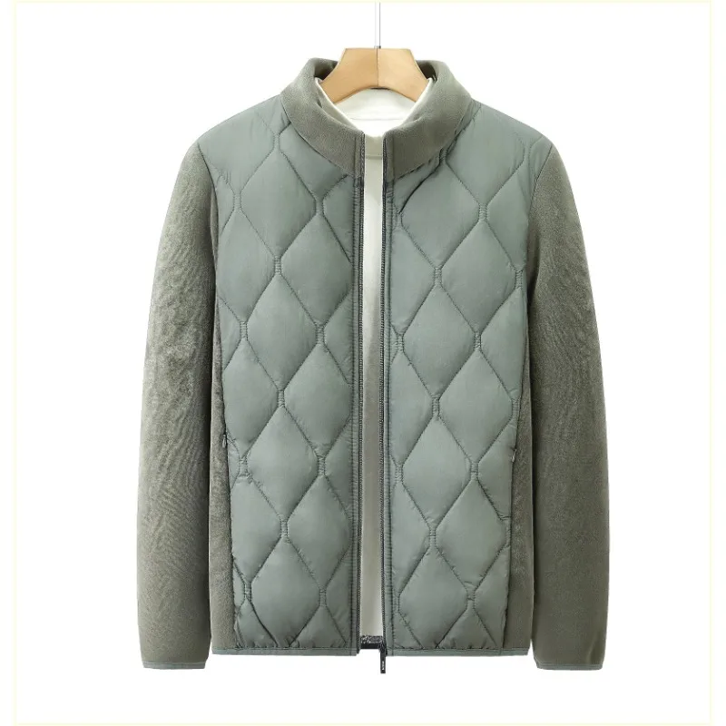 Graphene Self-heating Down Jacket Men Solid Windproof Stand Collar Down Parkas Outdoor Classical Warm Winter Puffer Jackets Male