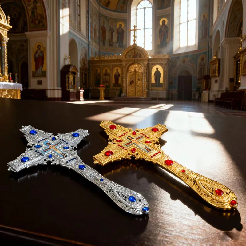 Retro-Stil Ostorthodoxes Kreuz Wanddekoration Geschnitztes Heiliges Kunstwerk für Gläubige Christen Zuhause Glaubensgebet Souvenir Geschenk – Detail 14