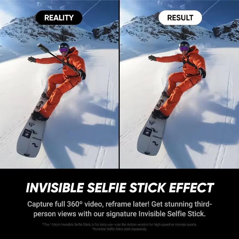 Cámara de Acción Insta360 X5 Nueva 8K 30fps con Lentes Intercambiables, Triple Chip IA, Rendimiento Superior en Baja Luz, Larga Duración de Batería Insta X5 6