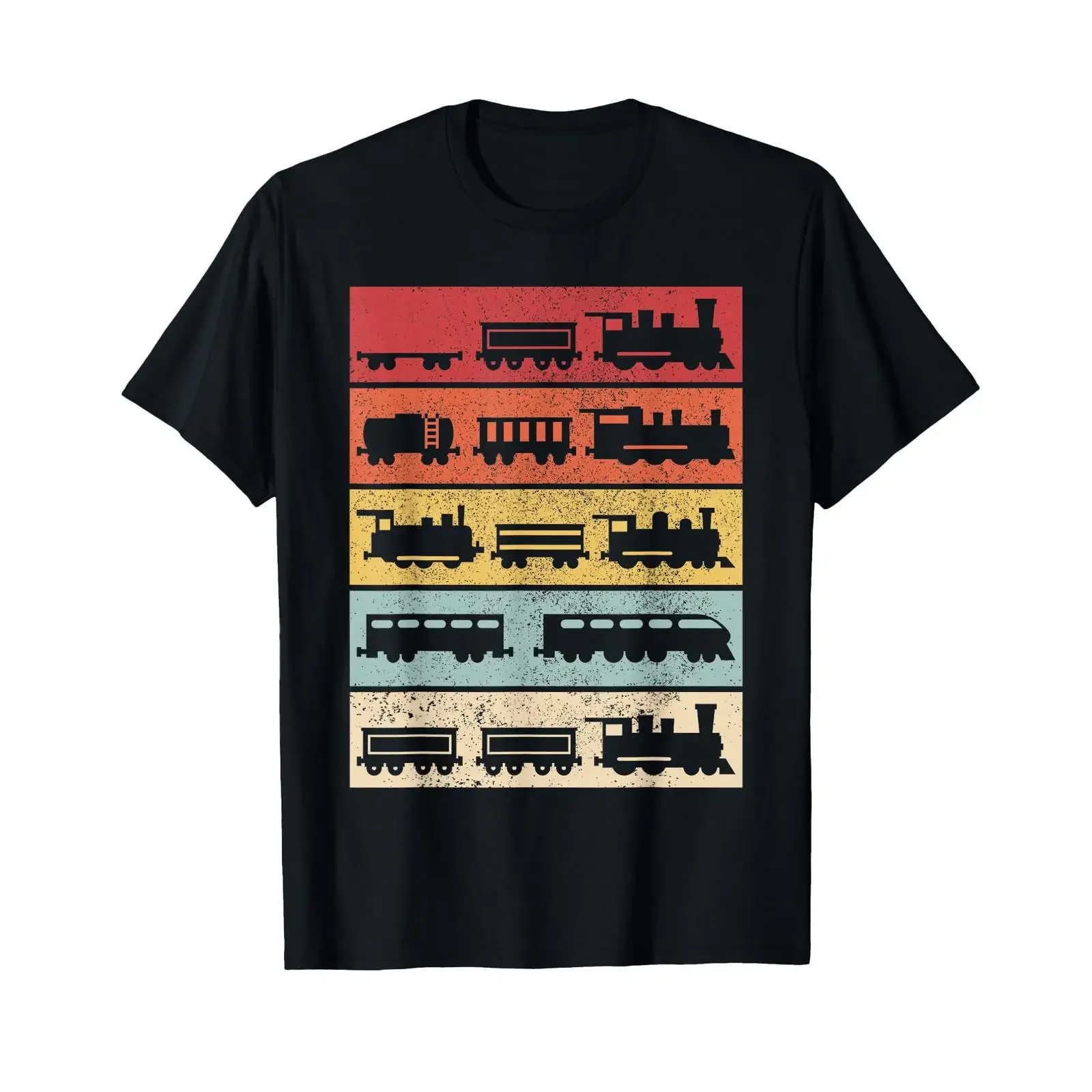 Wagon Train Model Conductor Lover Vintage T Shirt vintage Washed graphic fashion Top For Everyday Wear Soft Slightly