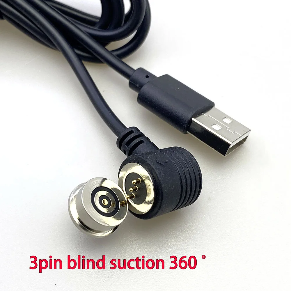 2A 3pin4pin blind suction360 ° USB cable magnetic connector massage eye mask temperature control vibration heating magnetic wire