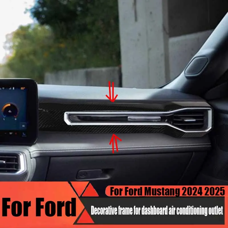 

Для Ford Mustang 2024 2025, приборная панель, вентиляционная решетка кондиционера, декоративная рамка, аксессуары для украшения интерьера автомобиля