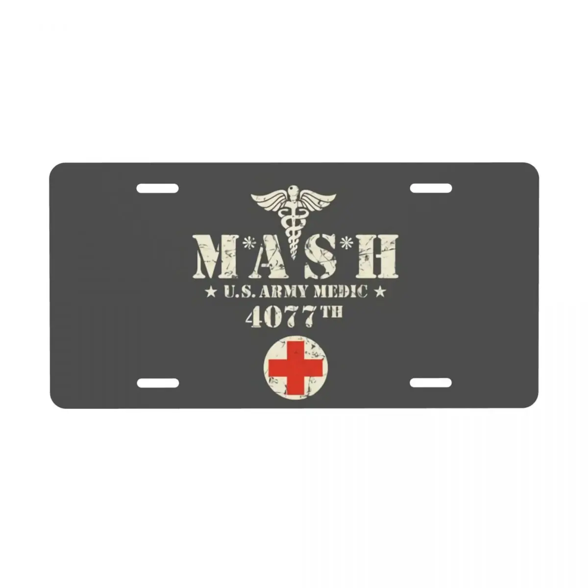 Mash ( Distressed Design) Kentekenplaat Puree 4077 4077th Hawkeye Kinger Alan Auto Voorkant Kentekenplaat Cover Aluminium Ijdelheid Tag