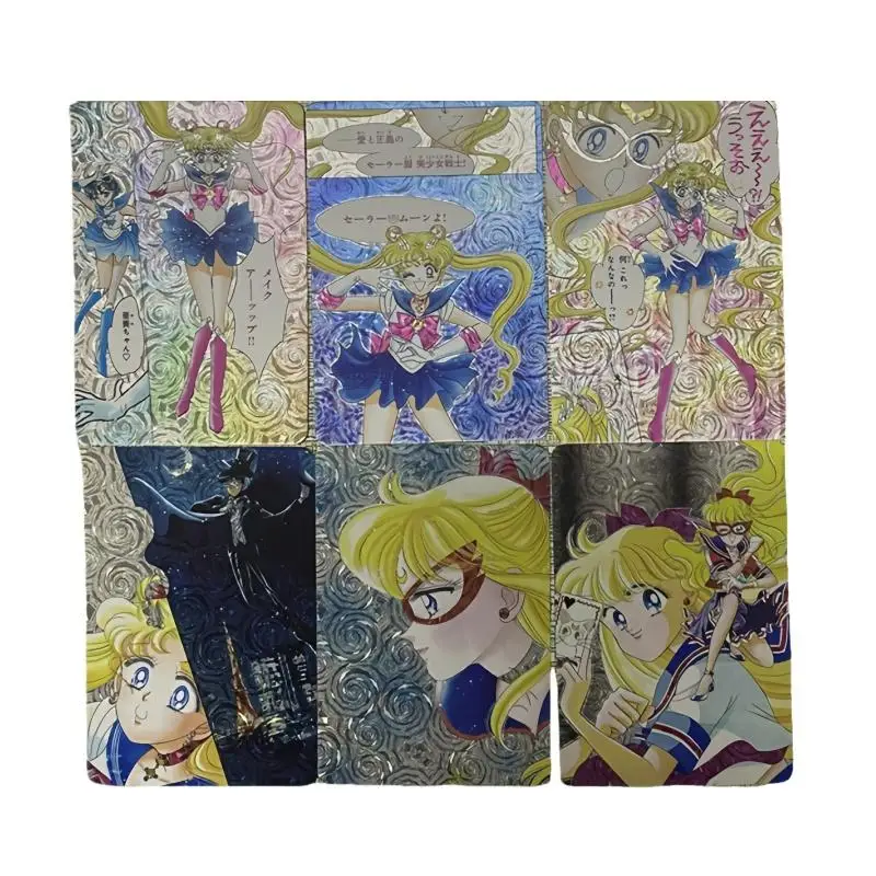 SAILOR Moon แฟลชการ์ด Usagi Tsukino Mizuno Ami Aino Minako Van Gogh Series DIY 10Pcs อะนิเมะคอลเลกชันการกระทําของเล่นตัวเลขของขวัญ