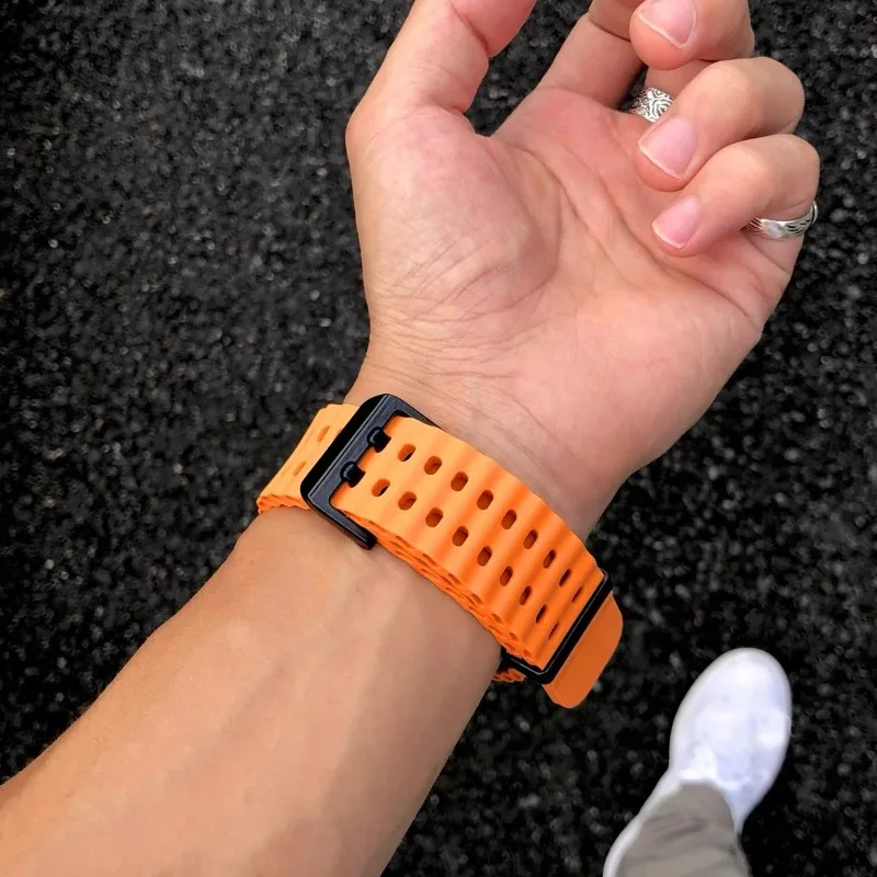 Marine-Armband + TPU-Gehäuse für Redmi Watch 5 Active/Lite, zweifarbiges Ocean-Band, vollständige Abdeckung für Redmi Watch 5 Lite Sportarmband