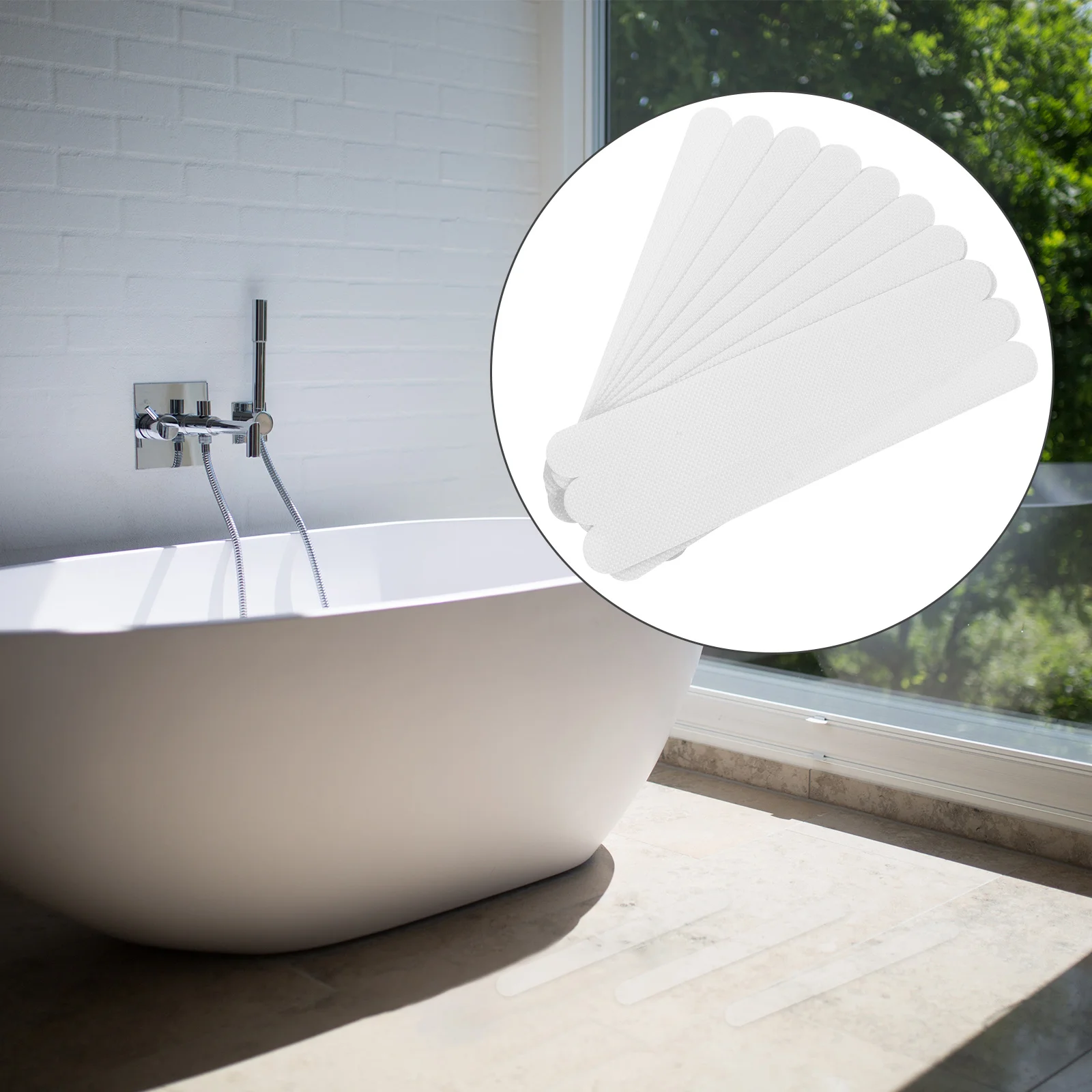 

24pcs Slip Bathtub Stickers Stickers Clear Grippers Bathroom Floor Kitchen Bathtub PEVA Non Slip Strips Adhesive Tape