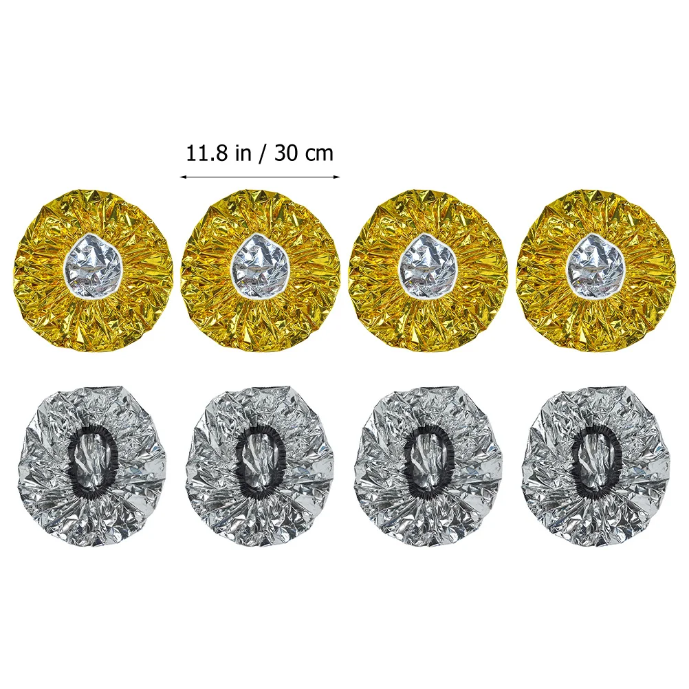 

8pcs Tin Foil Hair Mask Caps Heated Bond Repair Shampoo Processing Salon Disposable Bath Hair Dye Cap Shower Cap