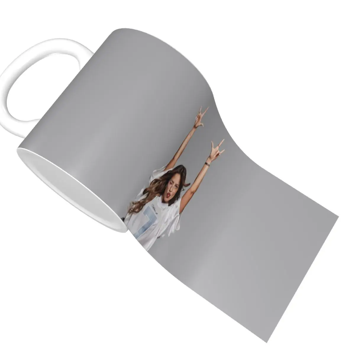 تخصيص E-Emilia Mernes القهوة القدح DIY Mp3 المغني المشارك أكواب حليب الشاي السيراميك #3