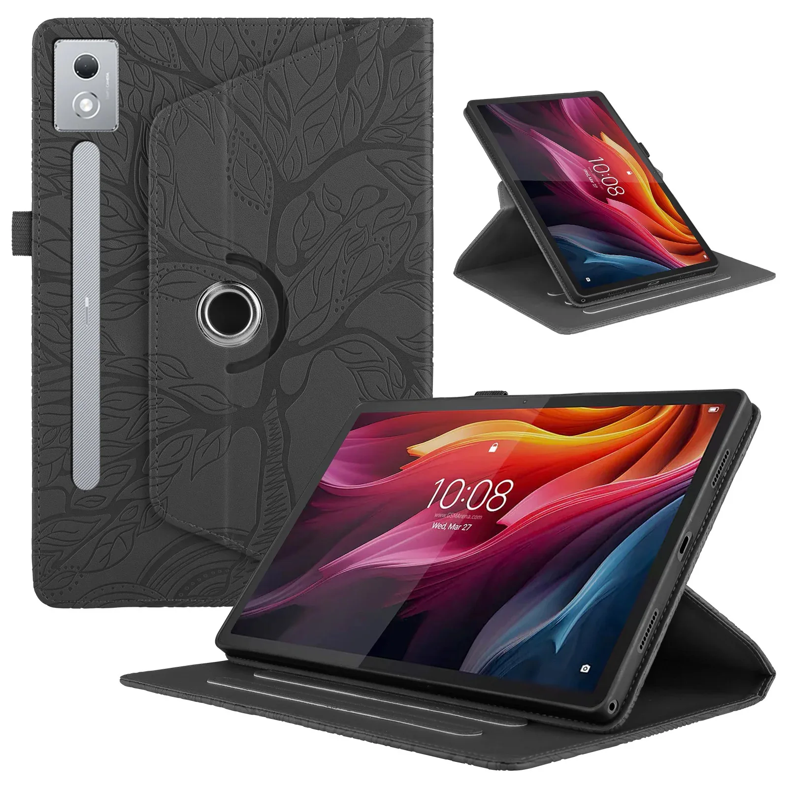 360 Degree Rotation Book Case for Lenovo Xiaoxin Pad Pro 12.7 2025 TB-373FU TB-375FU