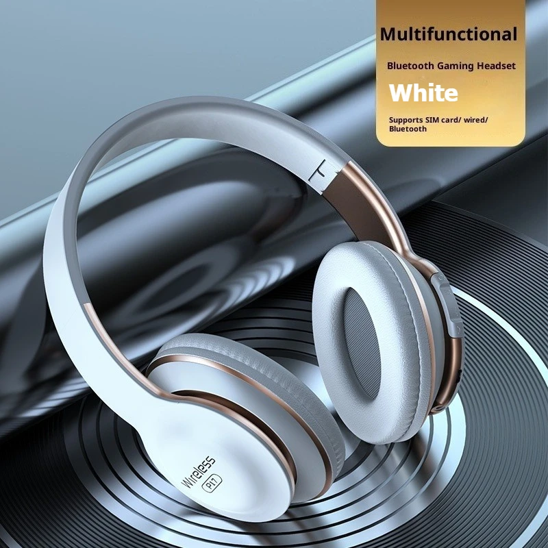 

Wireless Overhead Headphones Bluetooth 5.0 Soft All Inclusive Hi-Fi Stereo Sound Subwoofer Headphones for Work Sports Gaming