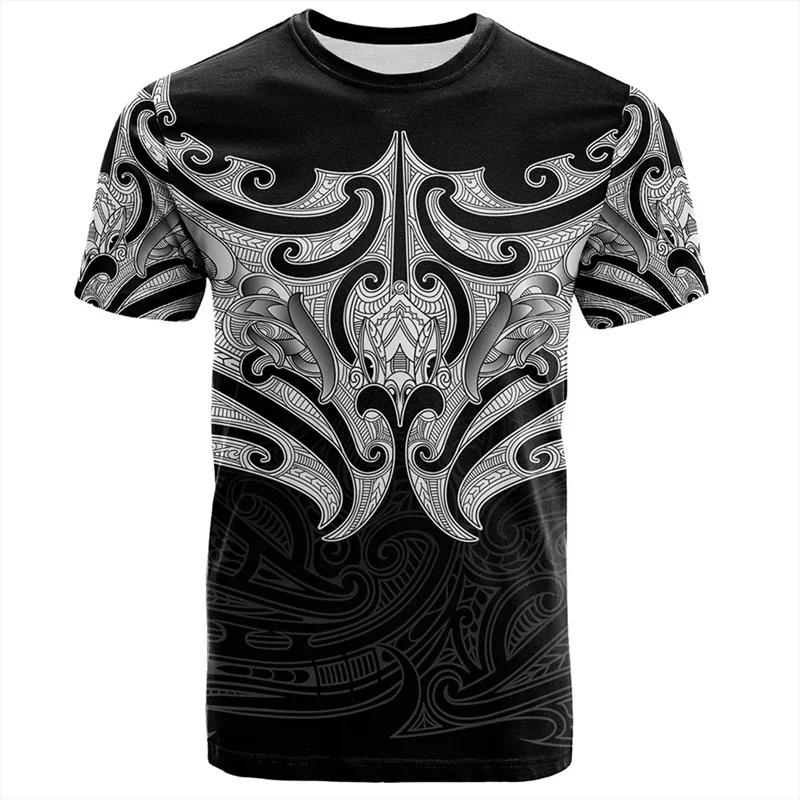 New Zealand Maori men's 3D rugby ball printed T-shirt, fitness quick drying T-shirt, Hawaiian children's fashionable gym clothin