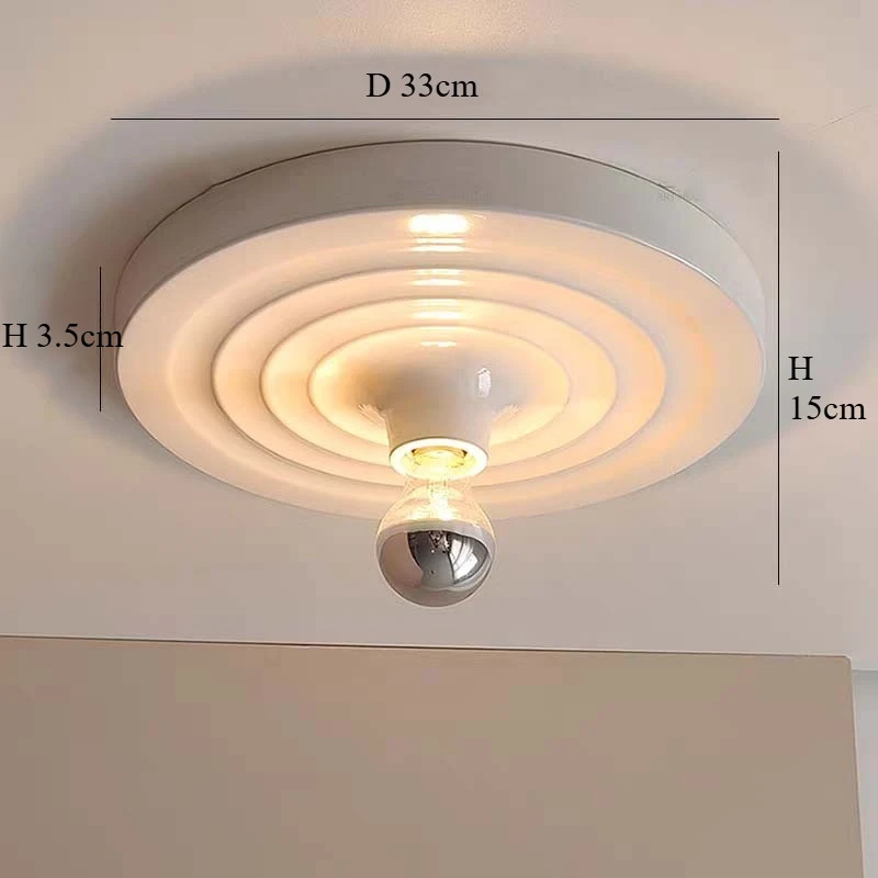 Winfordo Bauhaus Retro UFO Wellenmuster Wandleuchte Flurbeleuchtung Wohnzimmerlampe E27 LED-Wandleuchte 100-230V Deckenlampe Raumdekoration 10