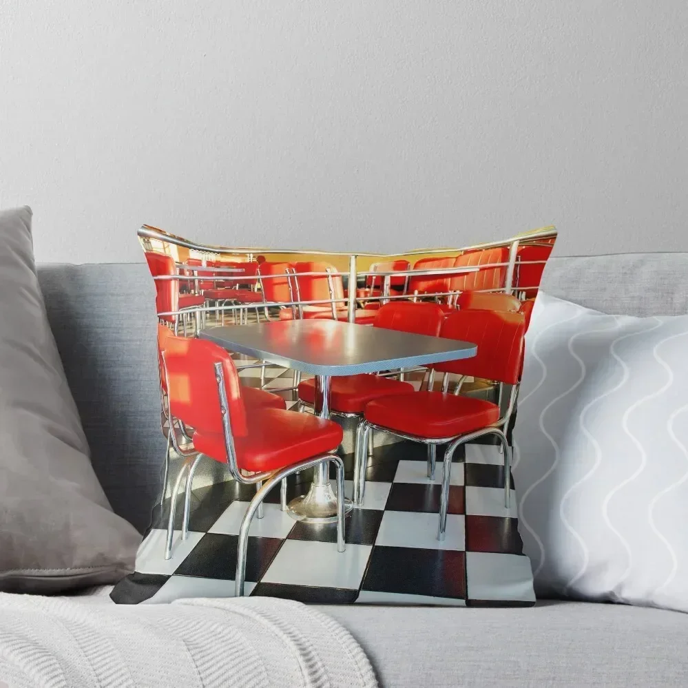 

American Diner Throw Pillow Embroidered Cushion Cover christmas decorations 2025 pillow