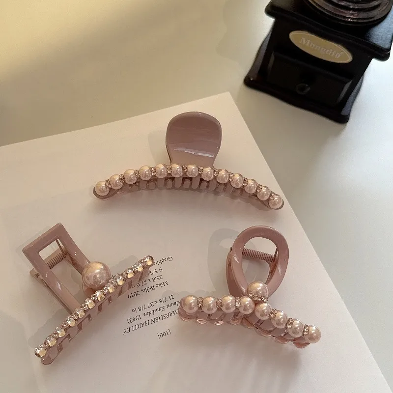 

Заколка для волос Manta Rose Korean Sweet Pearl, заколка-краб с декором из страз, модные аксессуары для волос для девочек и женщин