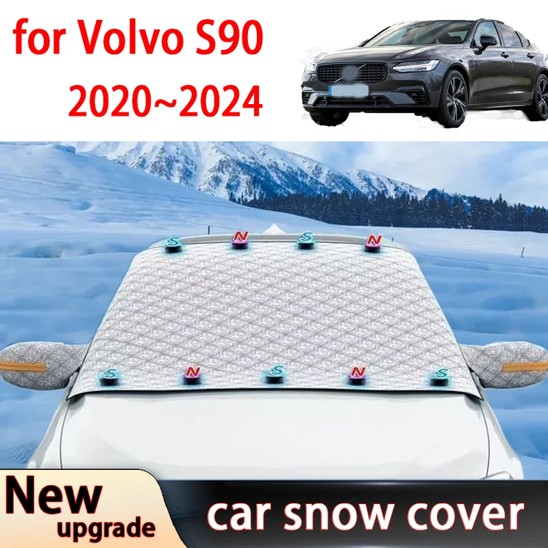 

for Volvo S90 2020-2024 Car Snow Shield Shade Outdoor Winter Front Windshield Window Freeze Frost Cover Sunshade Accessories