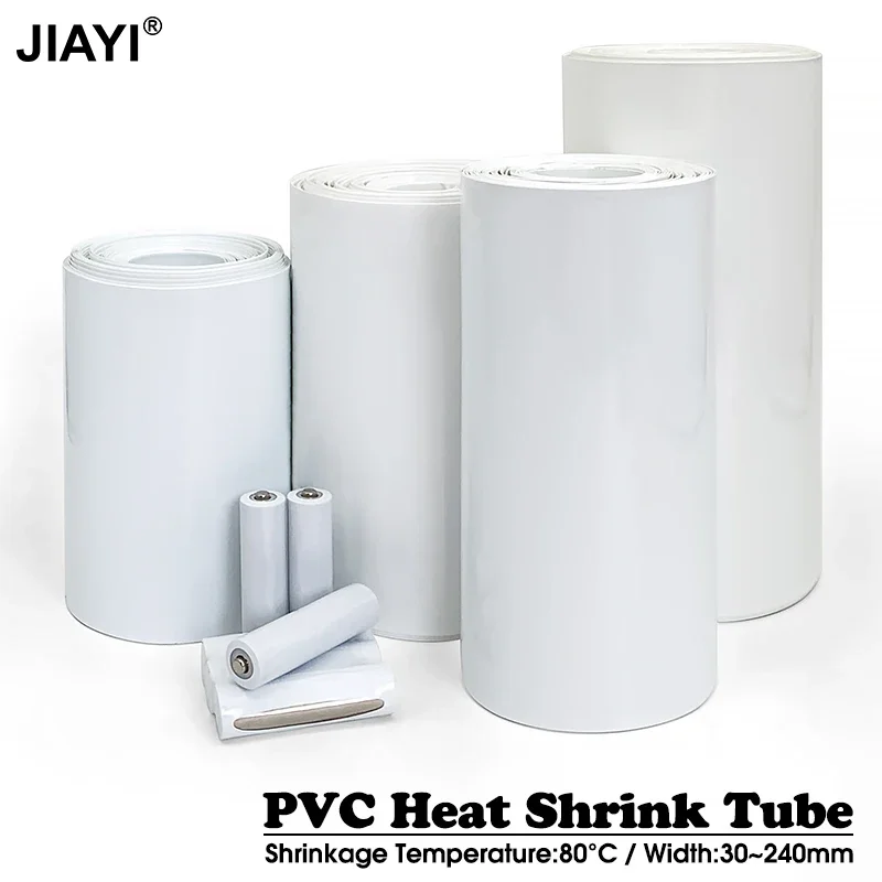 1M/2M/3M/4M/5M/10M Width 30mm~300mm 18650 Battery Wrap PVC Heat Shrink Tube Pack Insulated Film Wrap Lithium Case Cable Sleeve