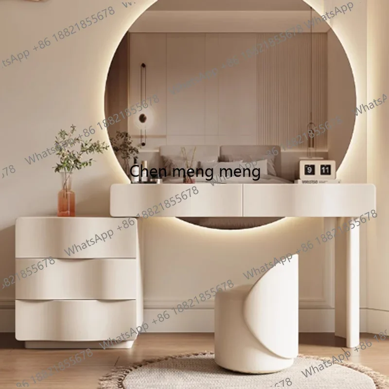 

z0189Drawers Bedroom Dressing Table Modern Luxury Study Wood Service Vanity Table Cosmetics White Cabinet Vestidores Trendy Furn