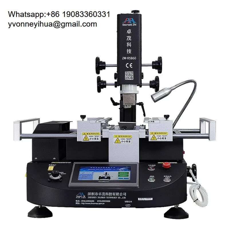 Estación de Soldadura BGA Zhuomao ZM-R5860 220V con 3 Zonas para Reparación Profesional de Teléfonos, Componente de Calentamiento Nuevo o Usado