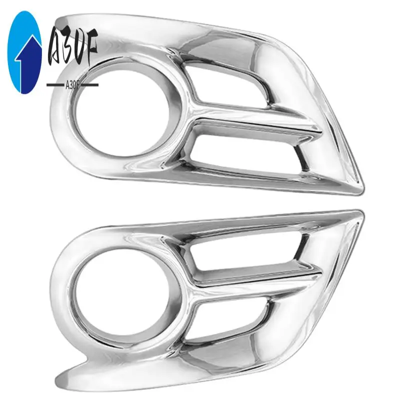 

A30F-Car Fog Lampshades Car ABS Chrome Accessories Plated Fog Lamp Cover Trim Paste Style For Toyota Hilux Vigo 2011-2013 Access
