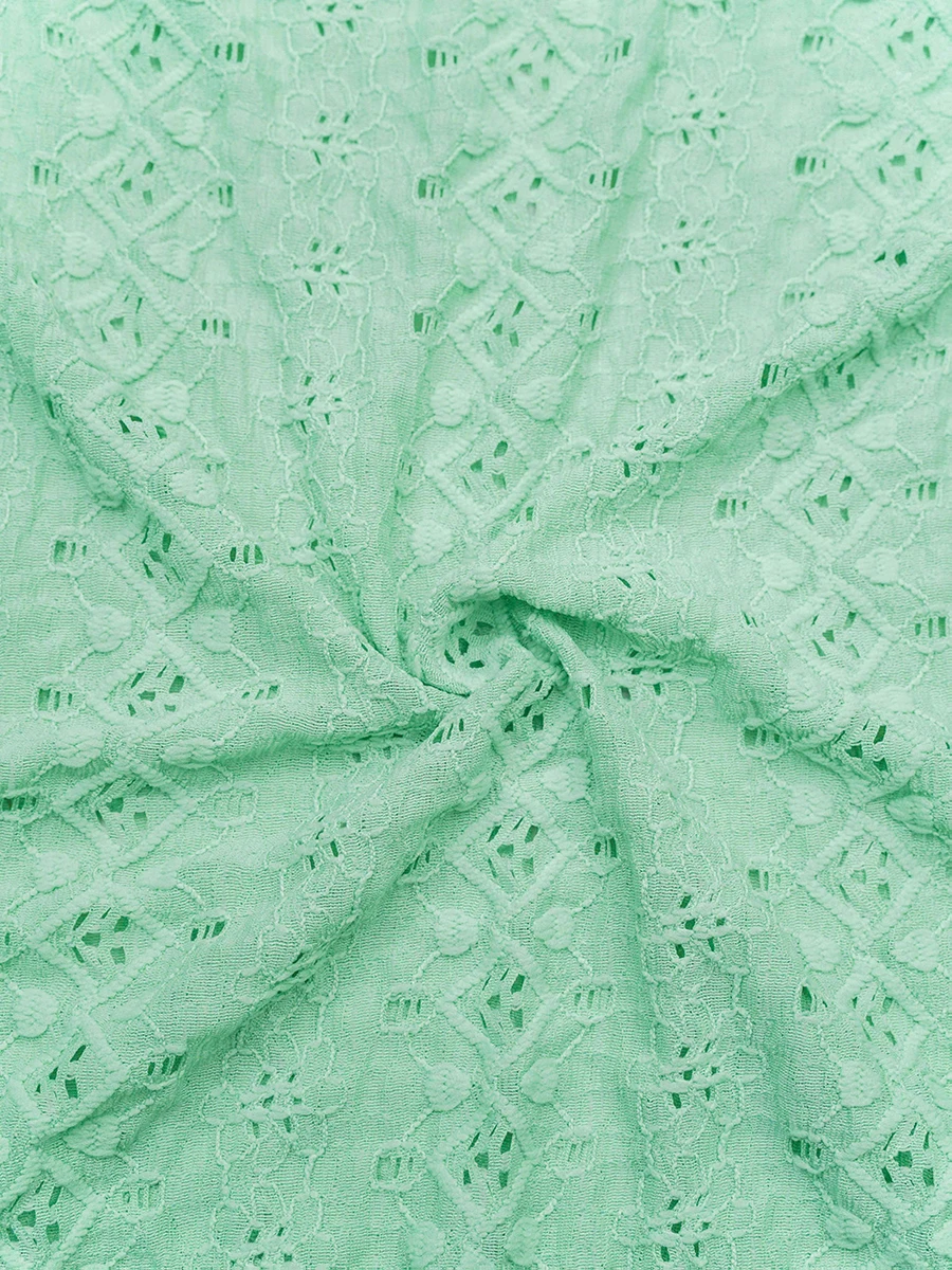 Herren-T-Shirt mit kurzen Ärmeln und Hohlmuster, atmungsaktives Sommer-Oberteil mit Rundhalsausschnitt, einfarbig, lässiger Schnitt. – Detail 4
