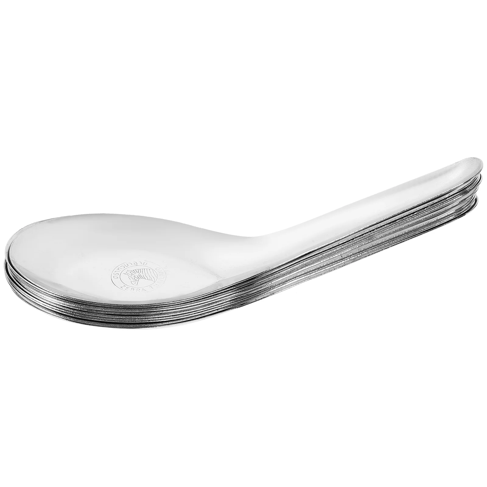 

10 Pcs Silverware Flat Bottom Spoon Reusable Dinner Food Supplies Small Spoons for Jars Ramen Dessert Baby