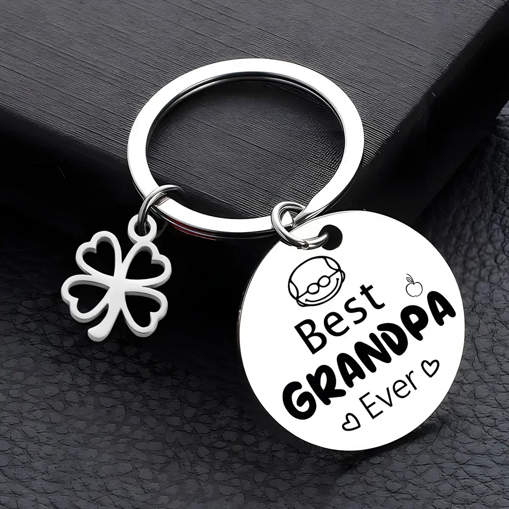 Father‘s Day Gift Steel Keychain With Warm Text Drive Safe Car Key Chain Motorcycle Key Chain for Dad Husband Son