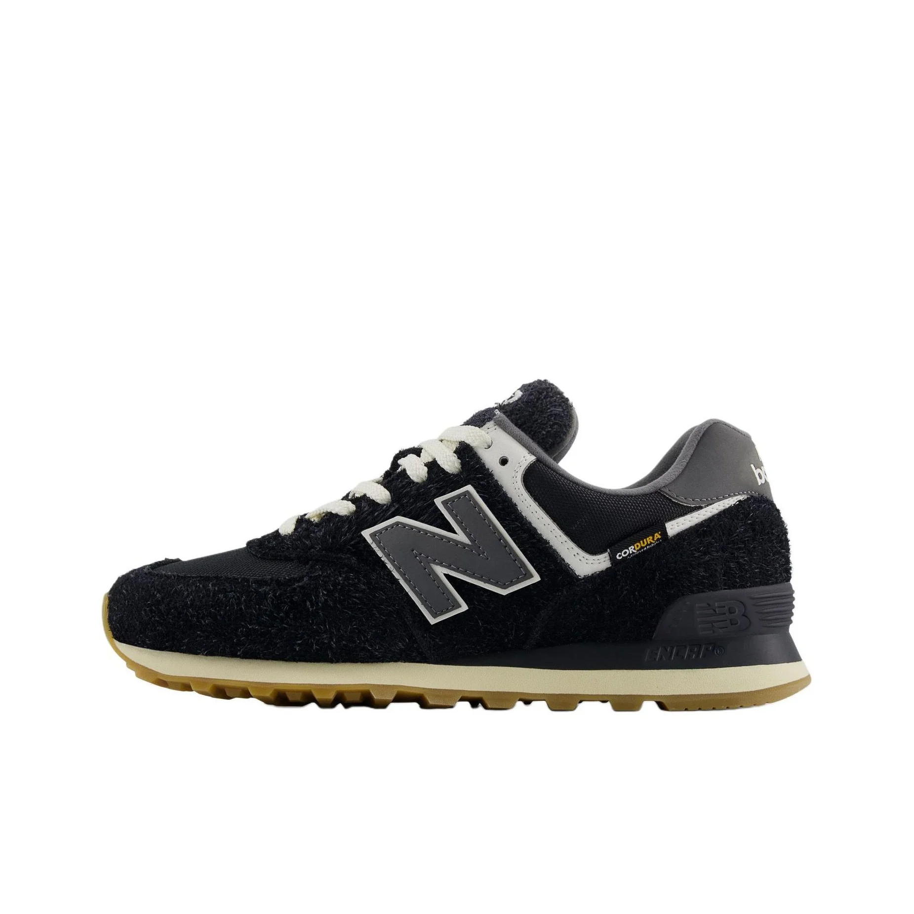 New Balance NB 574 Mesh, chaussures décontractées basses en cuir unisexes noires