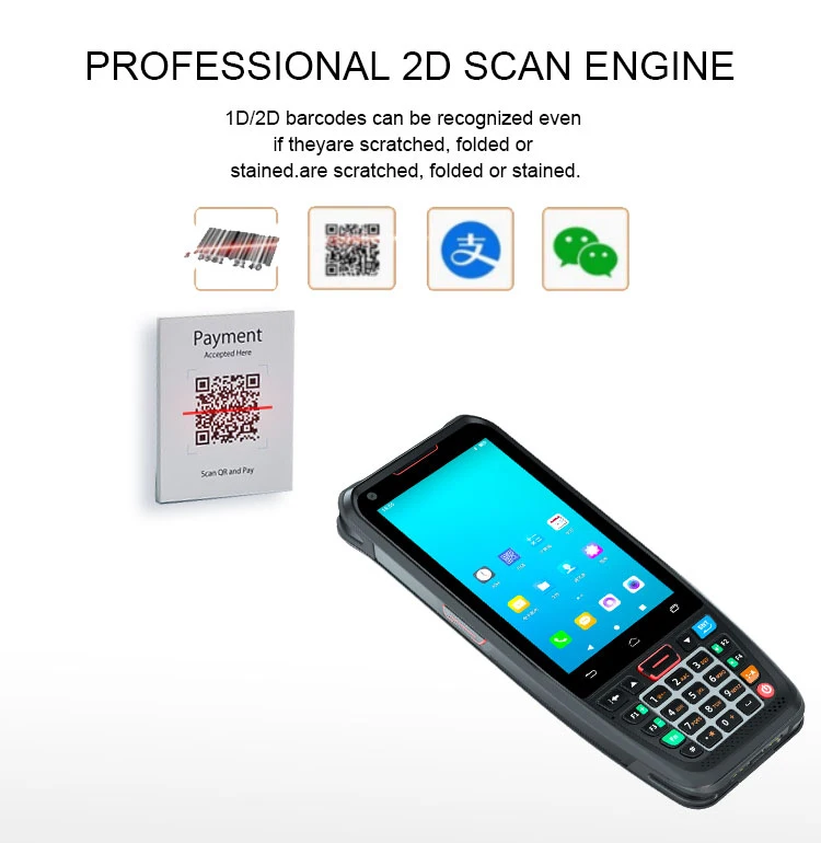 Free SDK Customize Software Android 10 Rfid NFC Reader Data Terminal Logistics Inventory Management 1d/2d Barcode Scanner PDAs