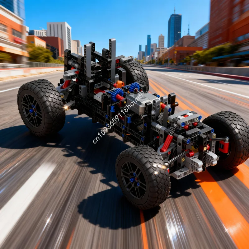 561 Pezzi MOC Tecnico Modello di Telaio PF PU con Cambio, Blocchi da Costruzione, Regalo di Natale, Giocattolo Architettonico Creativo Fai-da-Te Educativo