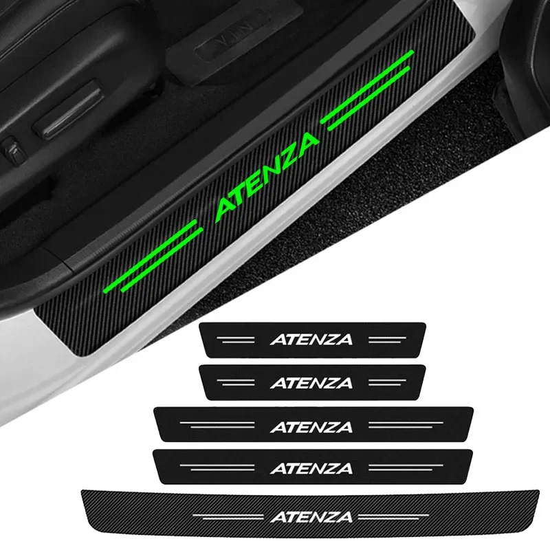 

Luminous Car Door Threshold Sill Protective Rear Trunk Bumper Guard Sticker for Mazda ATENZA Logo 2015 2017 2018 2019 2020 2021