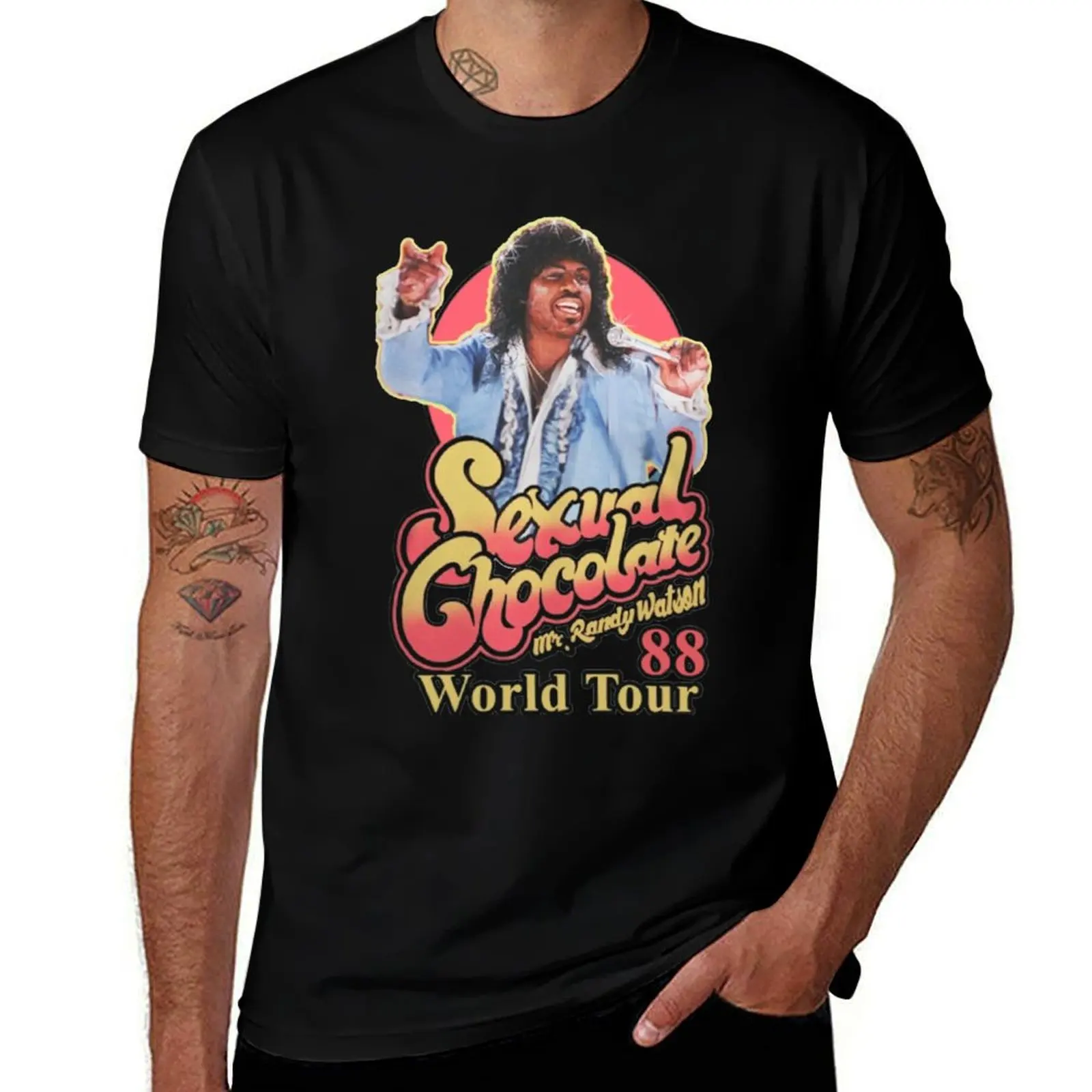 Randy Watson - Sexual Chocolate World Tour 88 T-Shirt Modern Print Casual T-Shirt