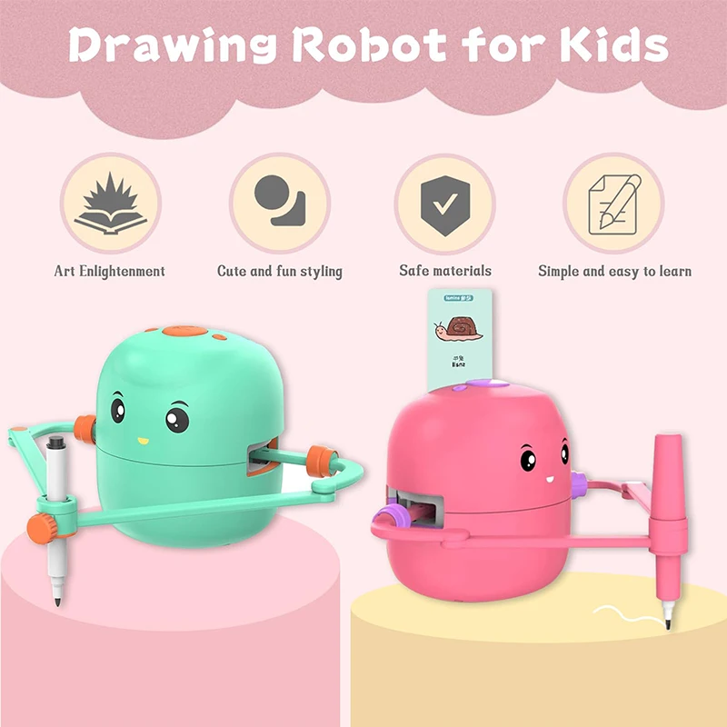 Robot gambar pintar, mainan edukasi Dini anak perempuan, Robot lukisan pintar menggambar untuk hadiah ulang tahun anak-anak