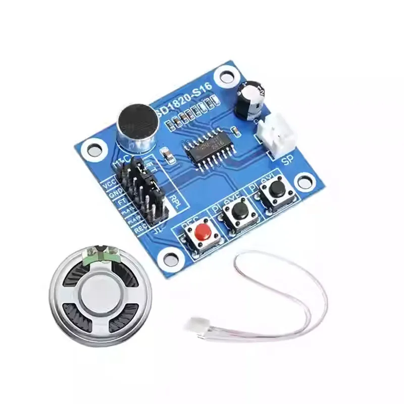 Módulo de Grabación de Voz DIYUSER ISD1820 con Micrófono, Altavoz de Audio