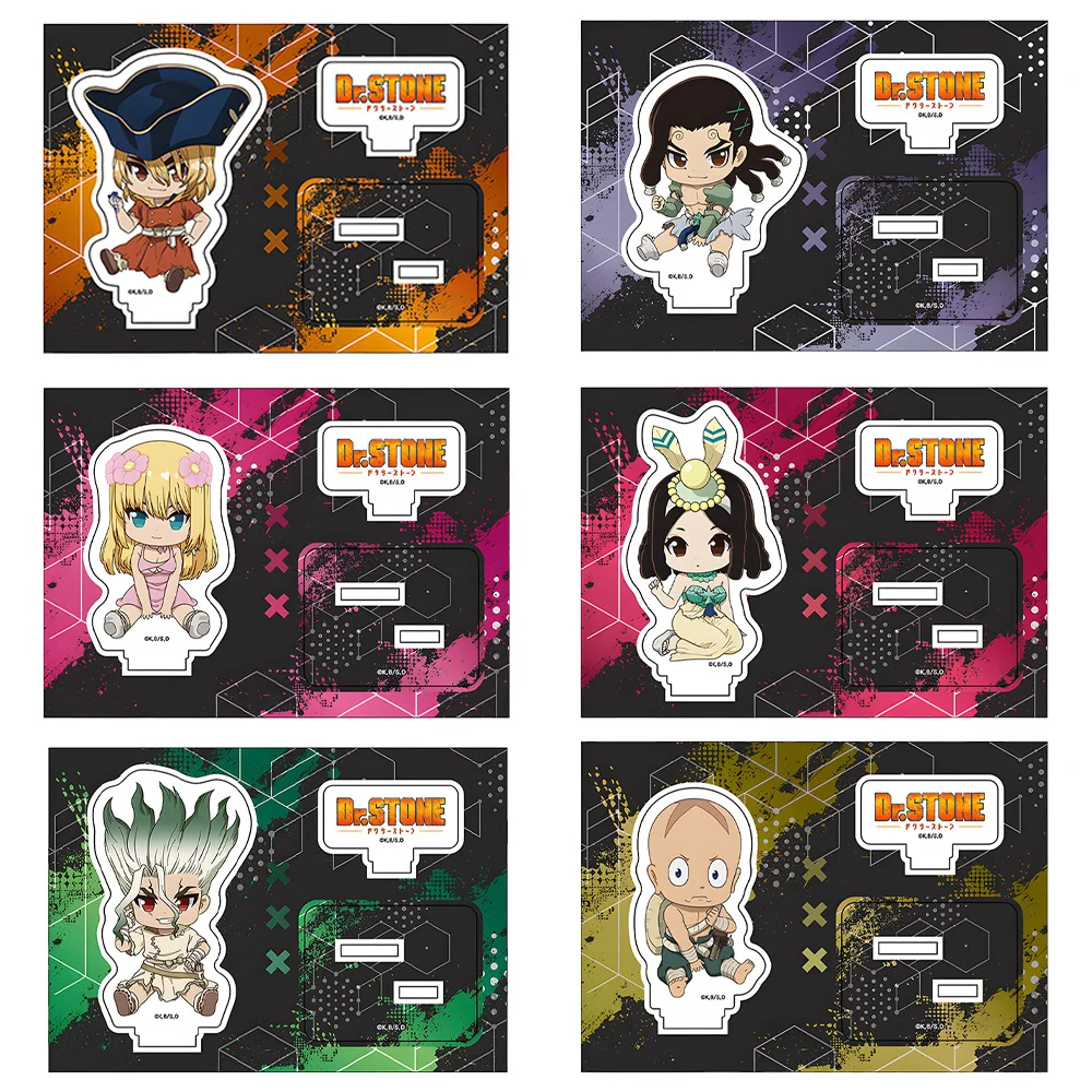 Dr.STONE character Senku Ishigami Gen Asagiri Taiju Oki Yuzuriha Ogawa Ukyo Saionji Yo Uei Acrylic double stand Anime ornament