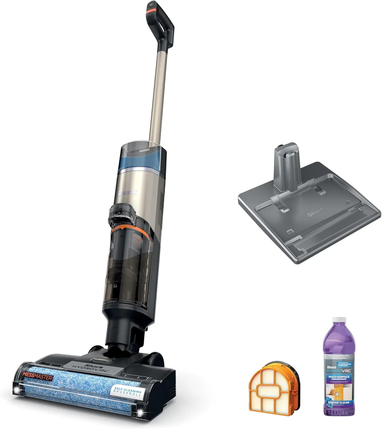 

Wet Dry Vacuum Cleaner, Cordless, 3-in-1 Vacuum Mop All in One & Self-Cleaning System, Lightweight, Powerful Suction, for Hard F