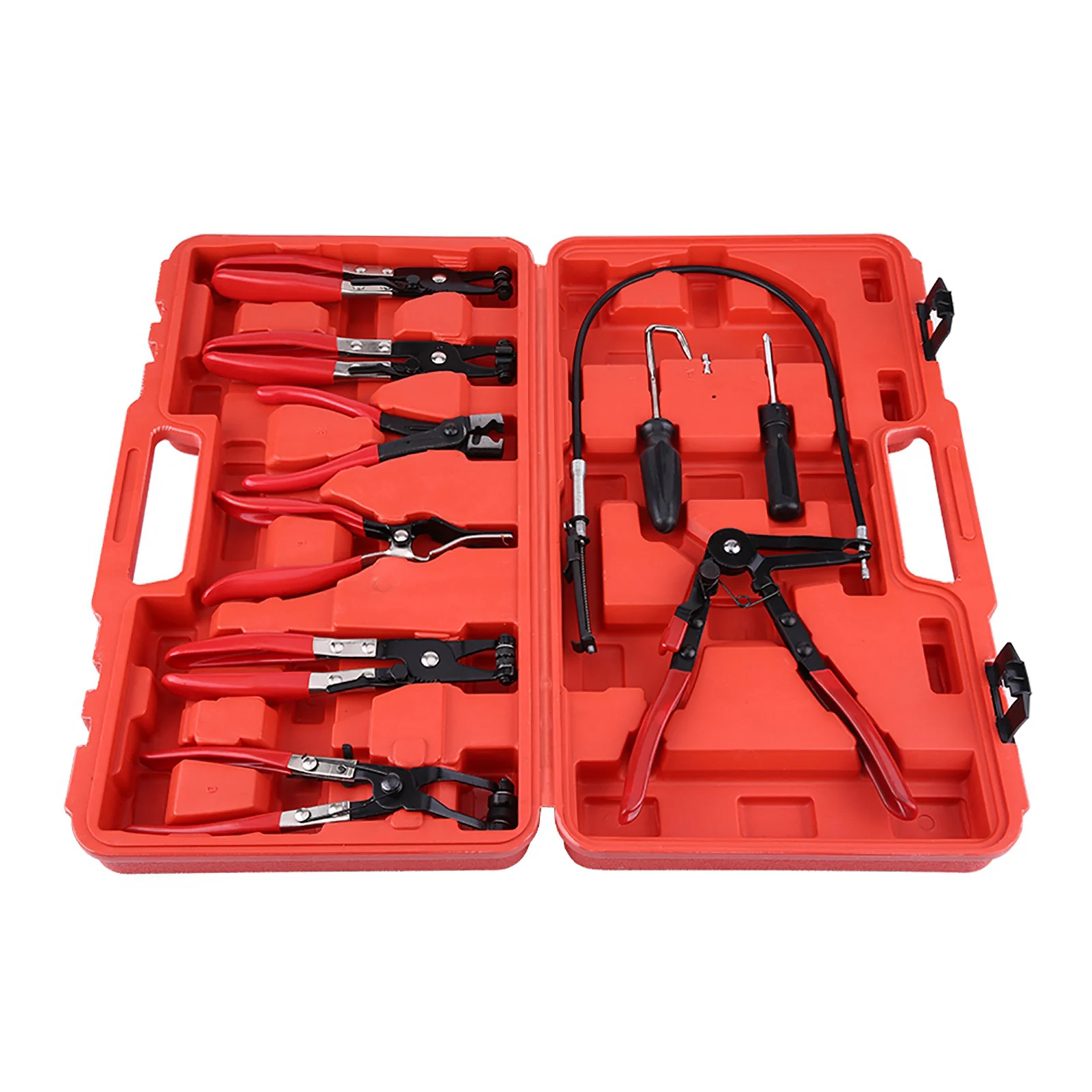 フレキシブルホースクランプクリッププライヤーセット スイベルジョー フラットアングルバンド 自動車工具 スイベルジョー工具セット クリッププライヤーセット