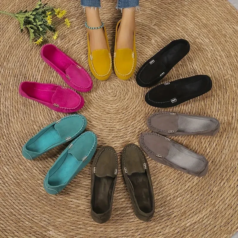 Women Flats Spring Autumn Wear-resisting Loafers Casual Fashion Single Shoes Non-slip Soft Flat Sneakers Women Zapatos De Mujer