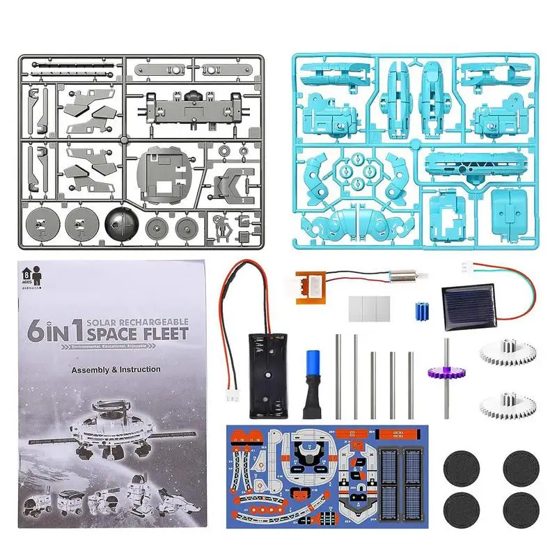 Solar-Roboter-Kits für Kinder, pädagogisches STEM-Wissenschaftsexperiment, Spielzeug, Lernblock, Raumschiff, Robotik, wissenschaftliches Spielzeug für Kinder