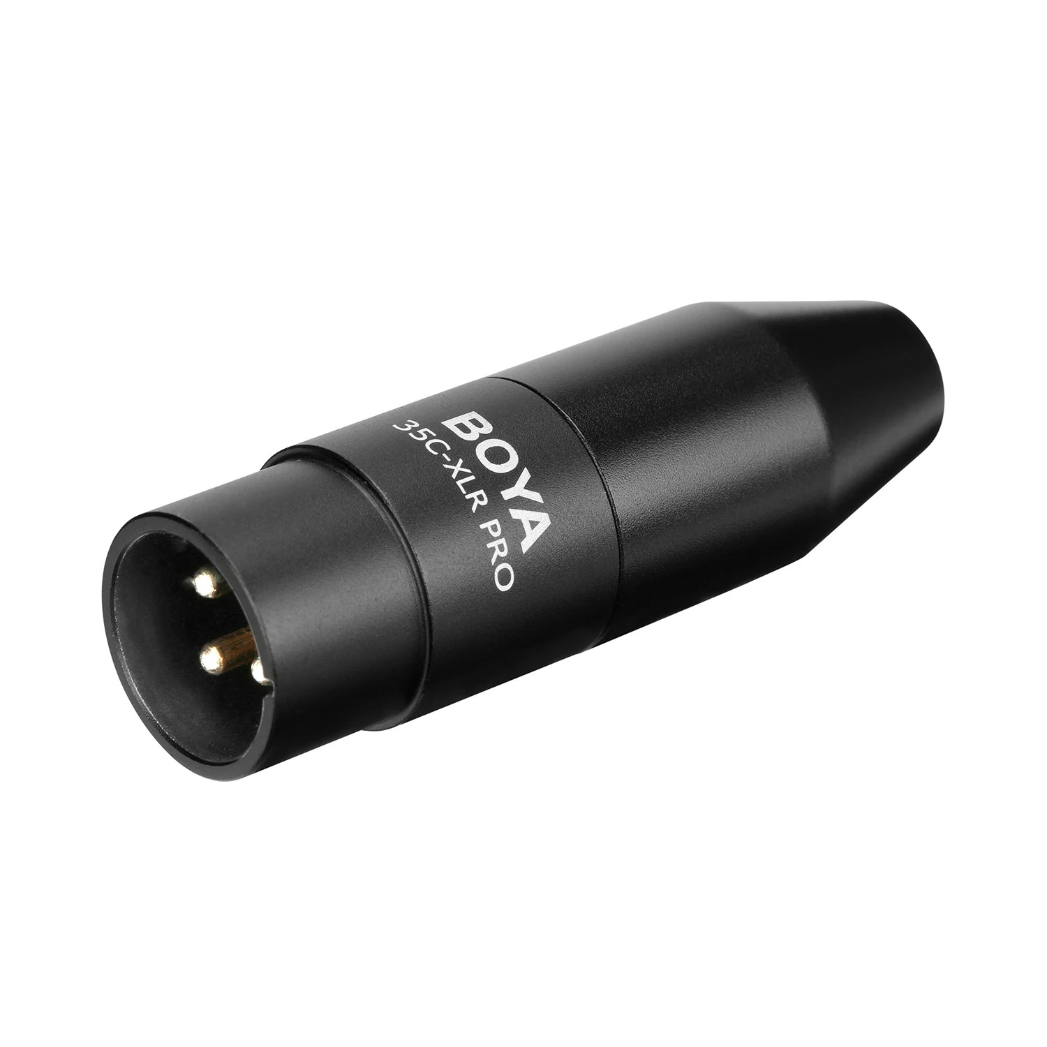 BOYA 35C-XLR PRO Mini-Jack to XLR Adapter with Power Convert 1/8" TRS Female to XLR Male for Sony Camcorders Recorders & Mixers