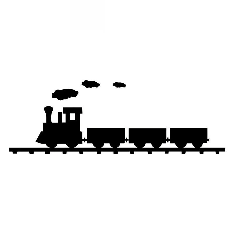 Train Wagon Cartoon Decals High Quality Car Decals Personality Pvc Waterproof Car Window Decals Black/white, 18cm * 6cm