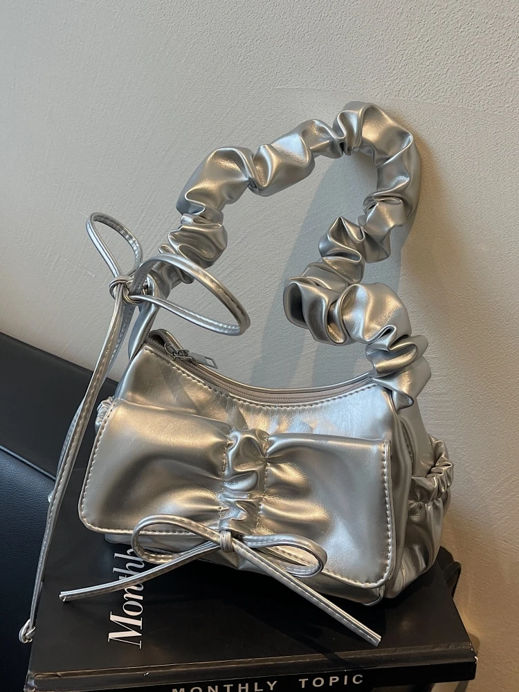 Faionable مطوي تحت الإبط حقيبة نسائية 2025 الاتجاه الجديد تنوعا حقيبة كتف مفردة النسخة الكورية حقيبة كروسبودي عالية الجودة #2